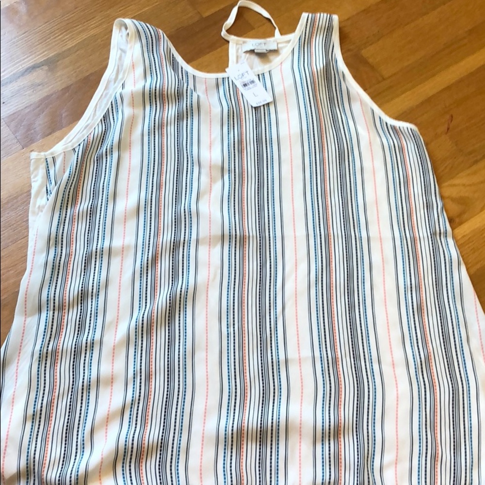 Loft tank top with tie back, size L